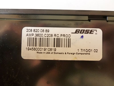Mercedes Bose AMP Amplifier 2088200889 W208 CLK320 CLK430 CLK55 AMG4